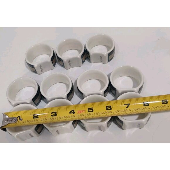 MIKASA ARABELLA 11 NAPKIN RINGS 2" EUC Or In Set Of 4 Or 5 Or 6 Or 8 - Picture 9 of 9